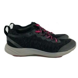 Vionic Women's Agile Fyn Black Gray Pink Athletic Running Shoes Sneaker Size 6.5